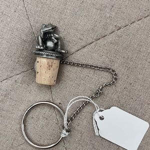 Frog Wine Stoppper Keychain